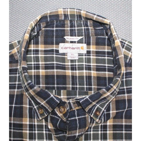 Carhartt Fort Relaxed Fit Long Sleeve‎ Plaid Button Up Shirt 101297-412 Mens 3XL - Picture 6 of 6